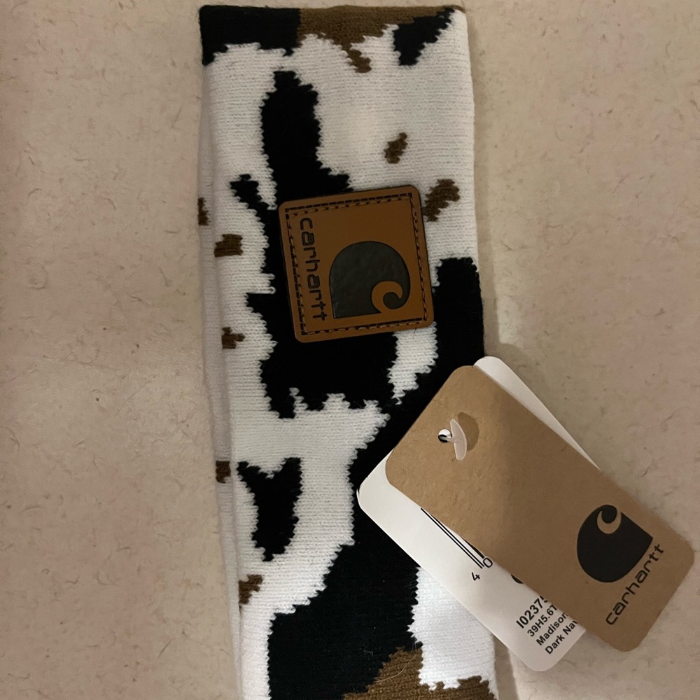 Carhartt Animal Print Headband in Black, White, and Brown
